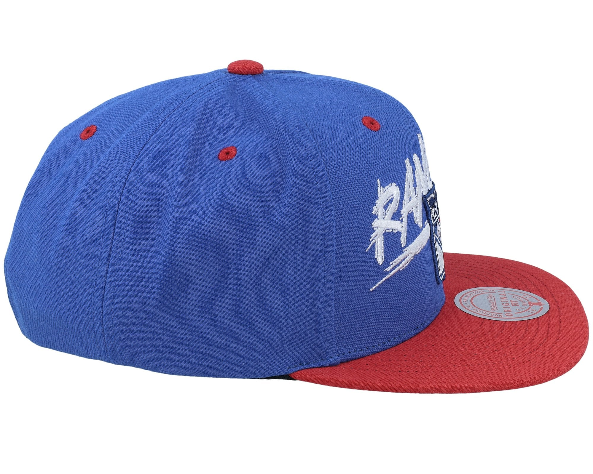 MENS MITCHELL & NESS NHL TRANSCRIPT SNAPBACK VNTG RANGERS - ROYAL-RED