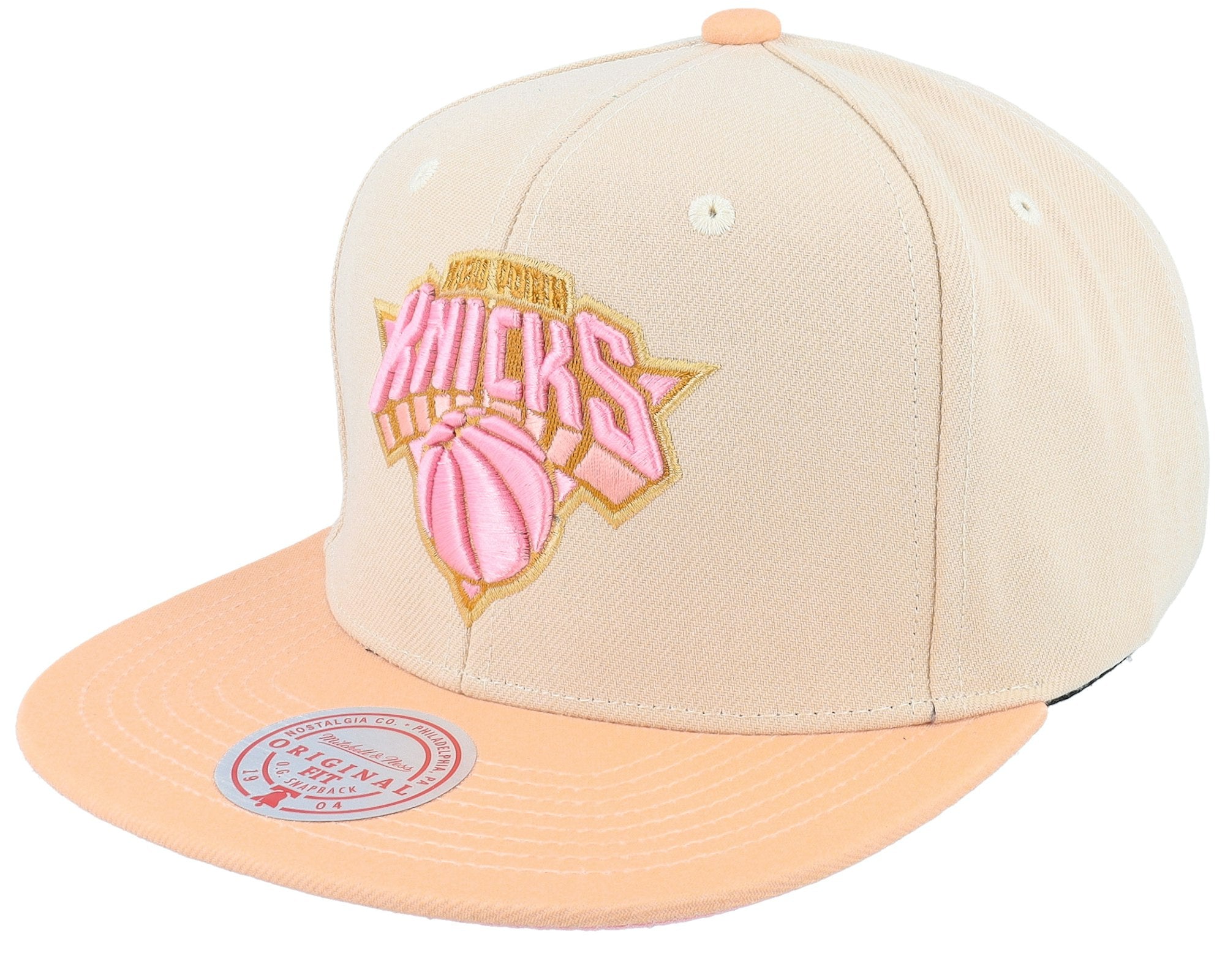 MENS MITCHELL & NESS NBA LOVERS LANE SNAPBACK KNICKS - OFF WHITE