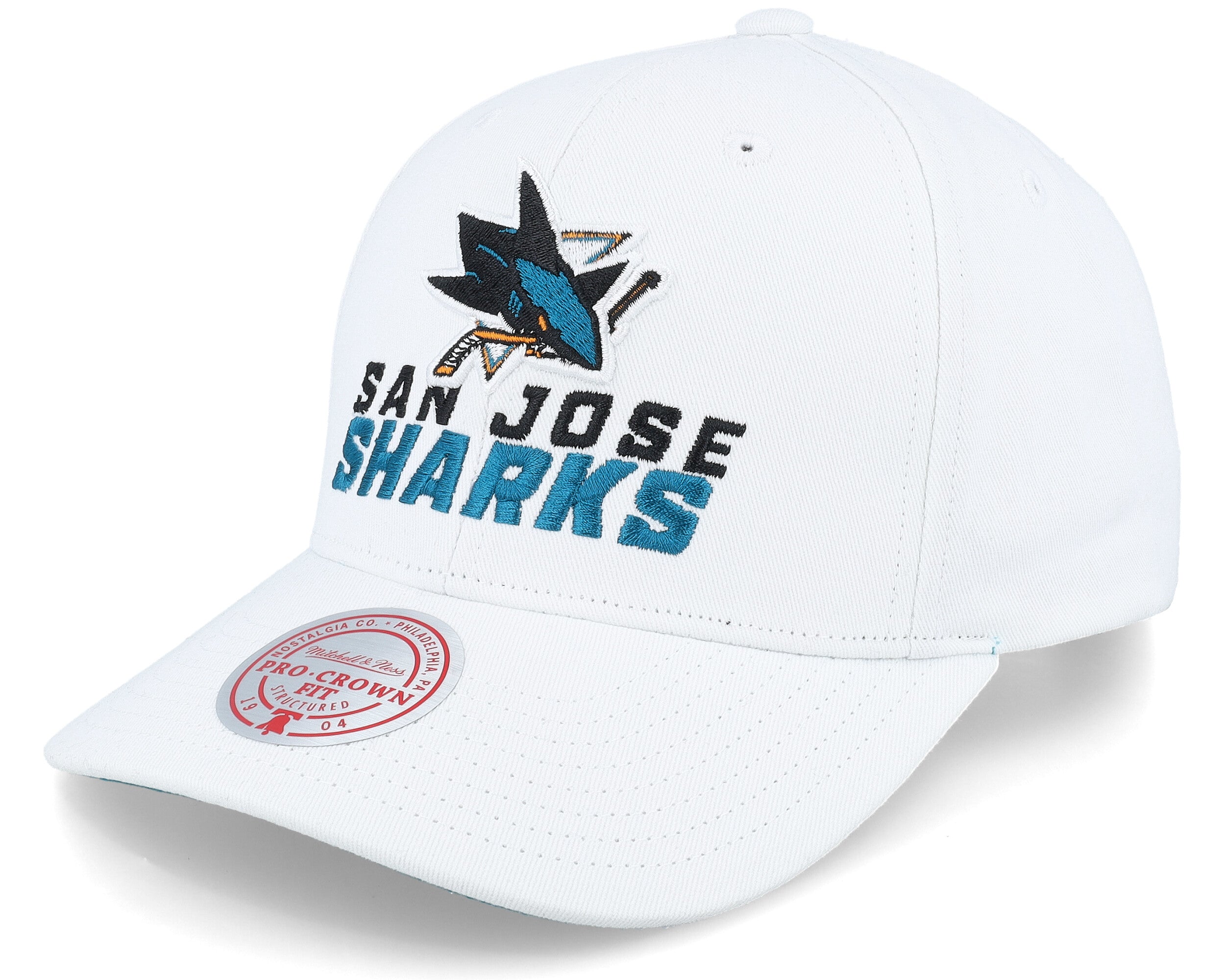 Mens Mitchell & Ness NHL ALL IN PRO SNAPBACK SHARKS