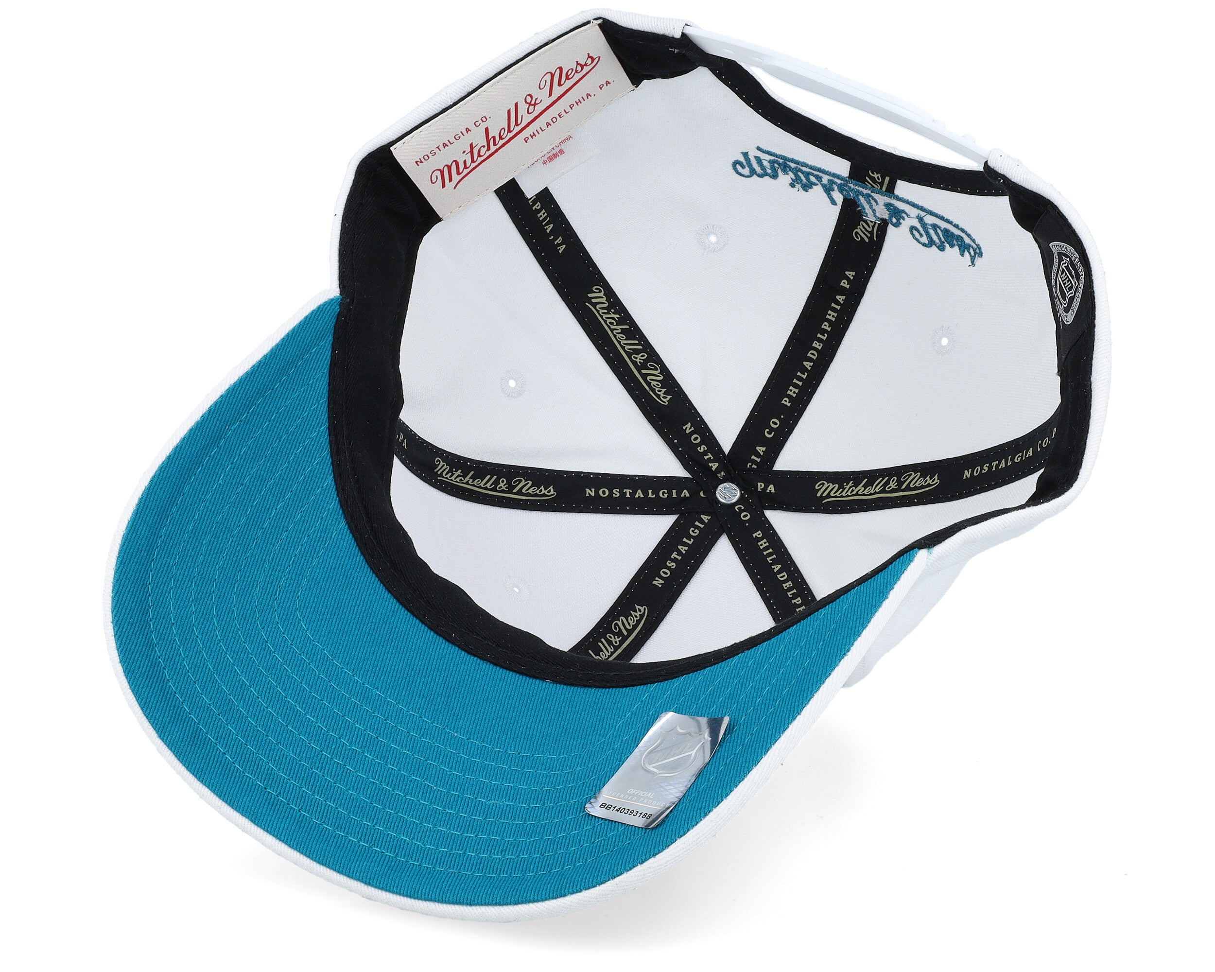 Mens Mitchell & Ness NHL ALL IN PRO SNAPBACK SHARKS