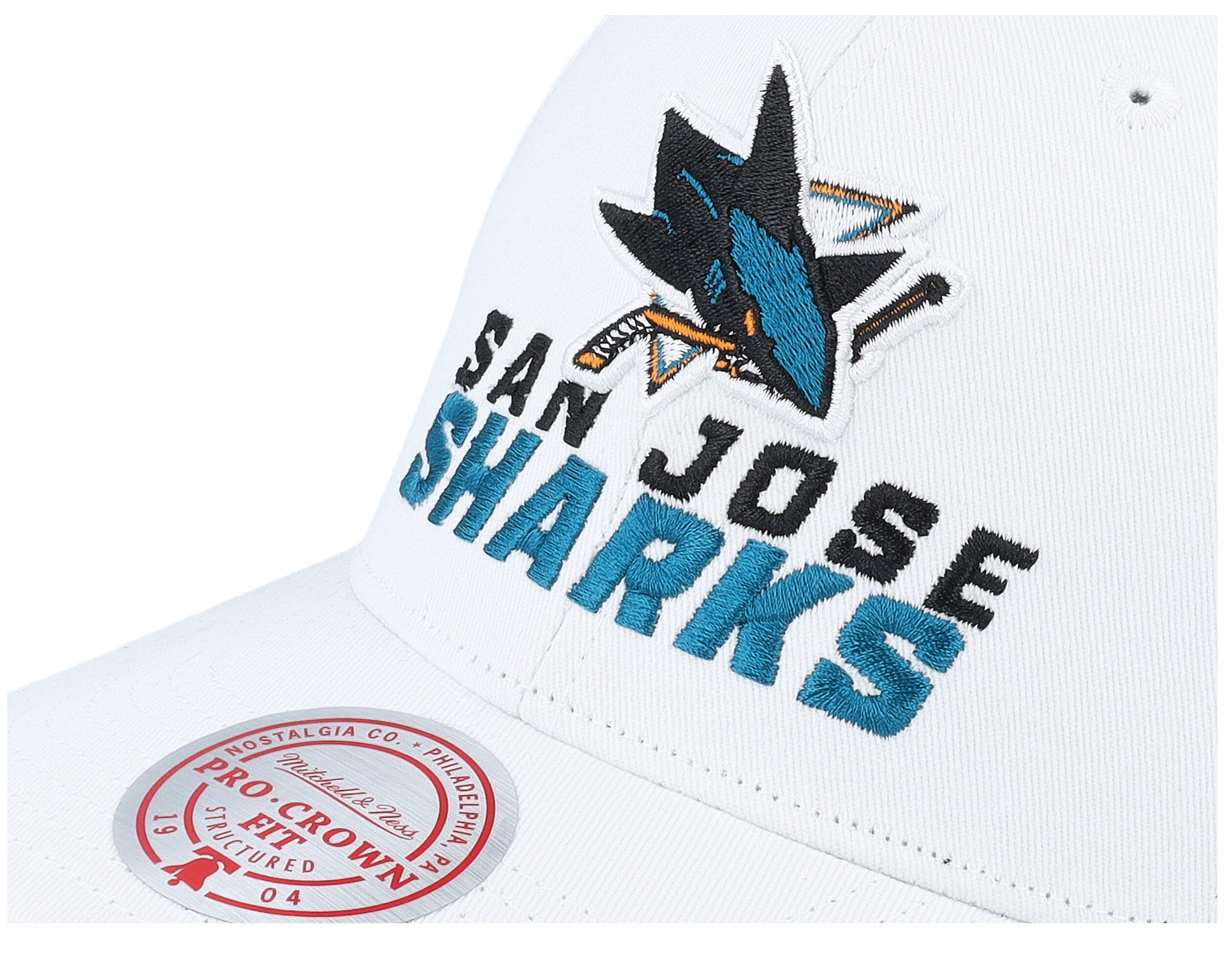 Mens Mitchell & Ness NHL ALL IN PRO SNAPBACK SHARKS