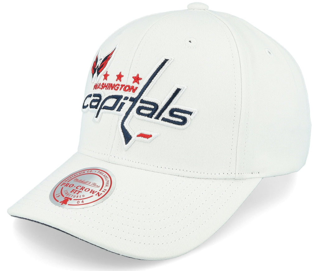 MENS MITCHELL & NESS NHL ALL IN PRO SNAPBACK CAPITALS - WHITE