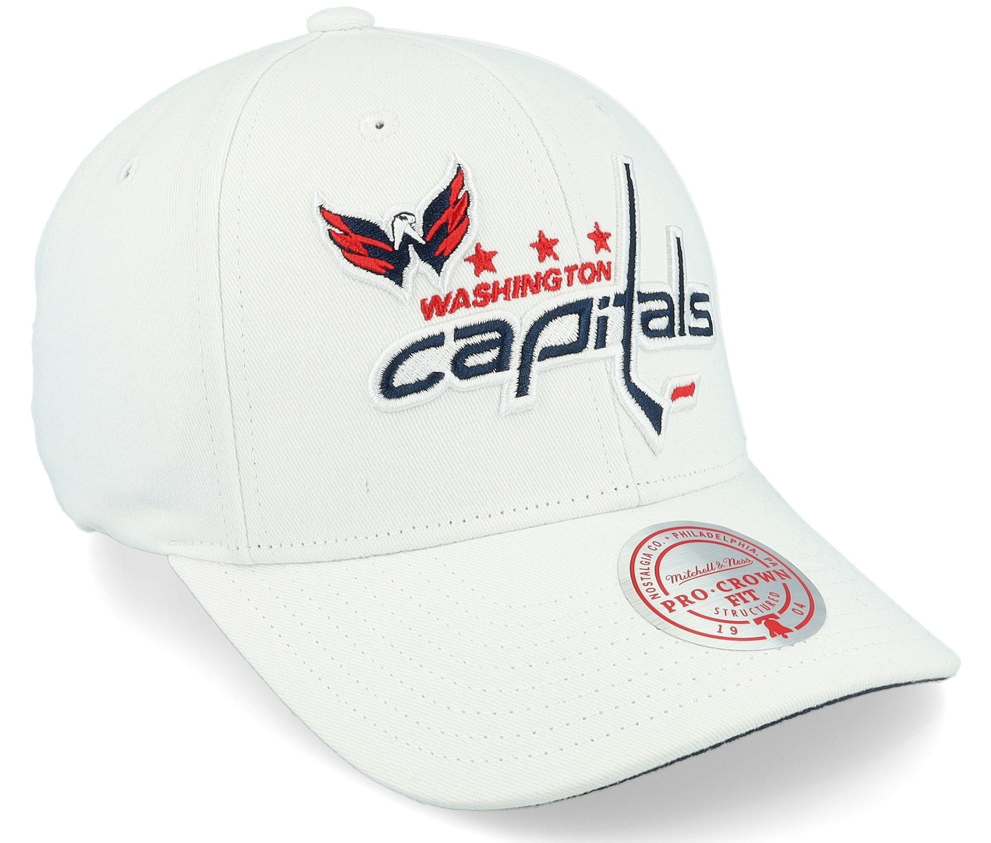 MENS MITCHELL & NESS NHL ALL IN PRO SNAPBACK CAPITALS - WHITE