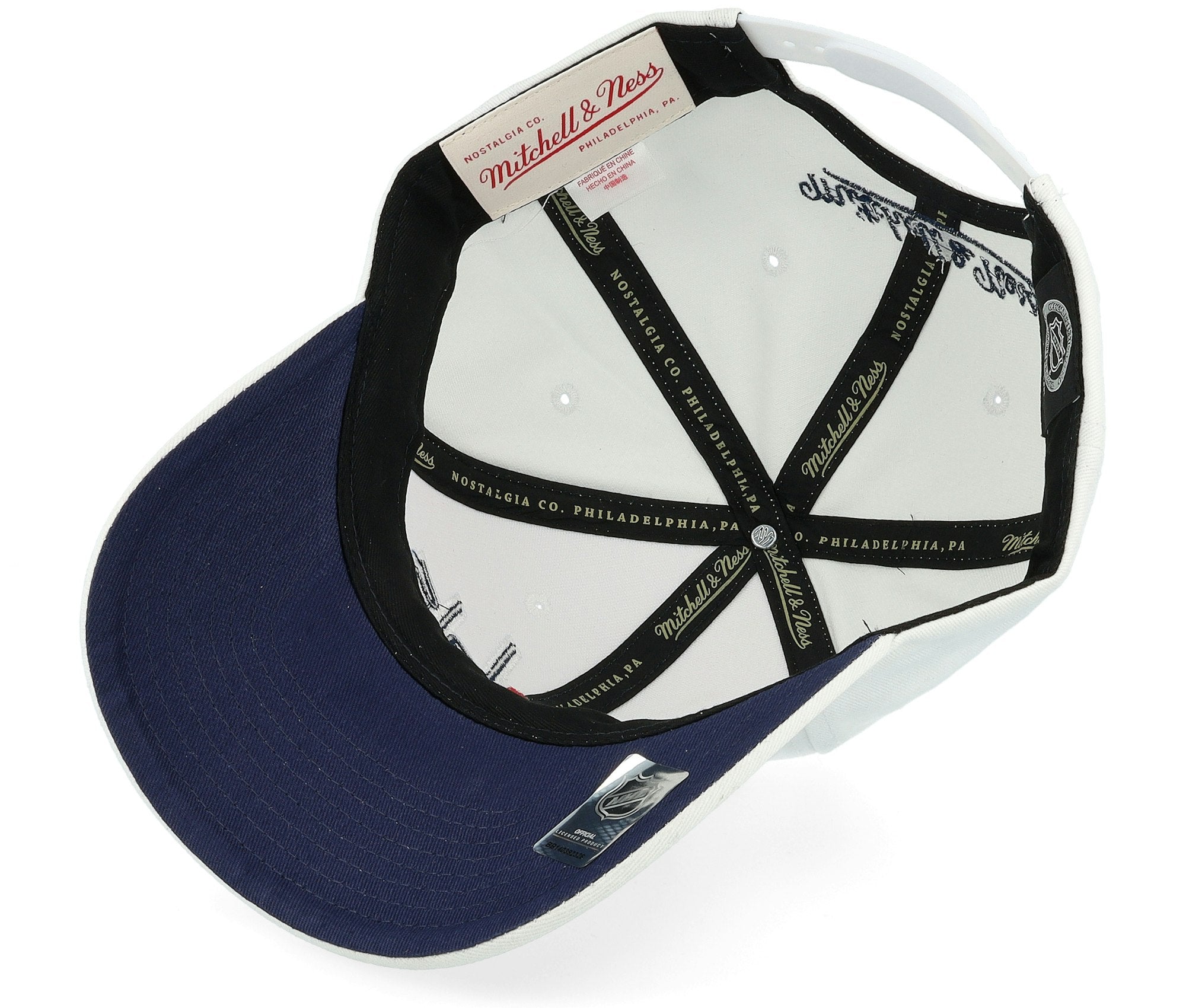 MENS MITCHELL & NESS NHL ALL IN PRO SNAPBACK CAPITALS - WHITE
