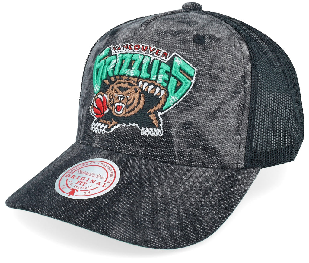 MENS MITCHELL & NESS NBA BURNT ENDS TRUCKER HWC GRIZZLIES - BLACK