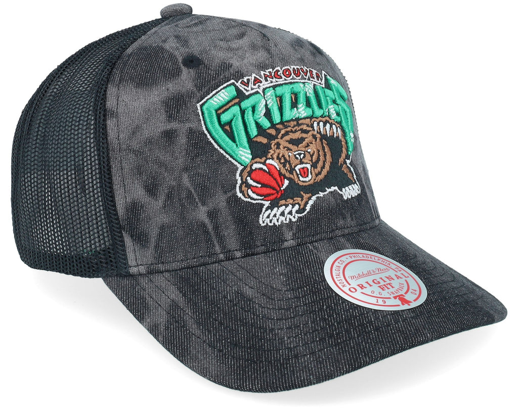 MENS MITCHELL & NESS NBA BURNT ENDS TRUCKER HWC GRIZZLIES - BLACK