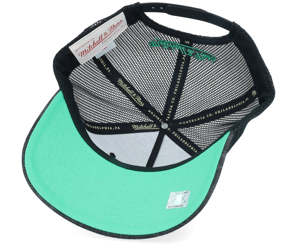 MENS MITCHELL & NESS NBA BURNT ENDS TRUCKER HWC GRIZZLIES - BLACK