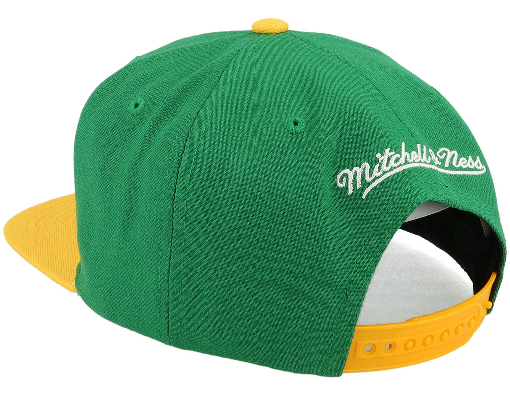 MENS MITCHELL & NESS NBA CROSS CHECK SNAPBACK HWC BUCKS