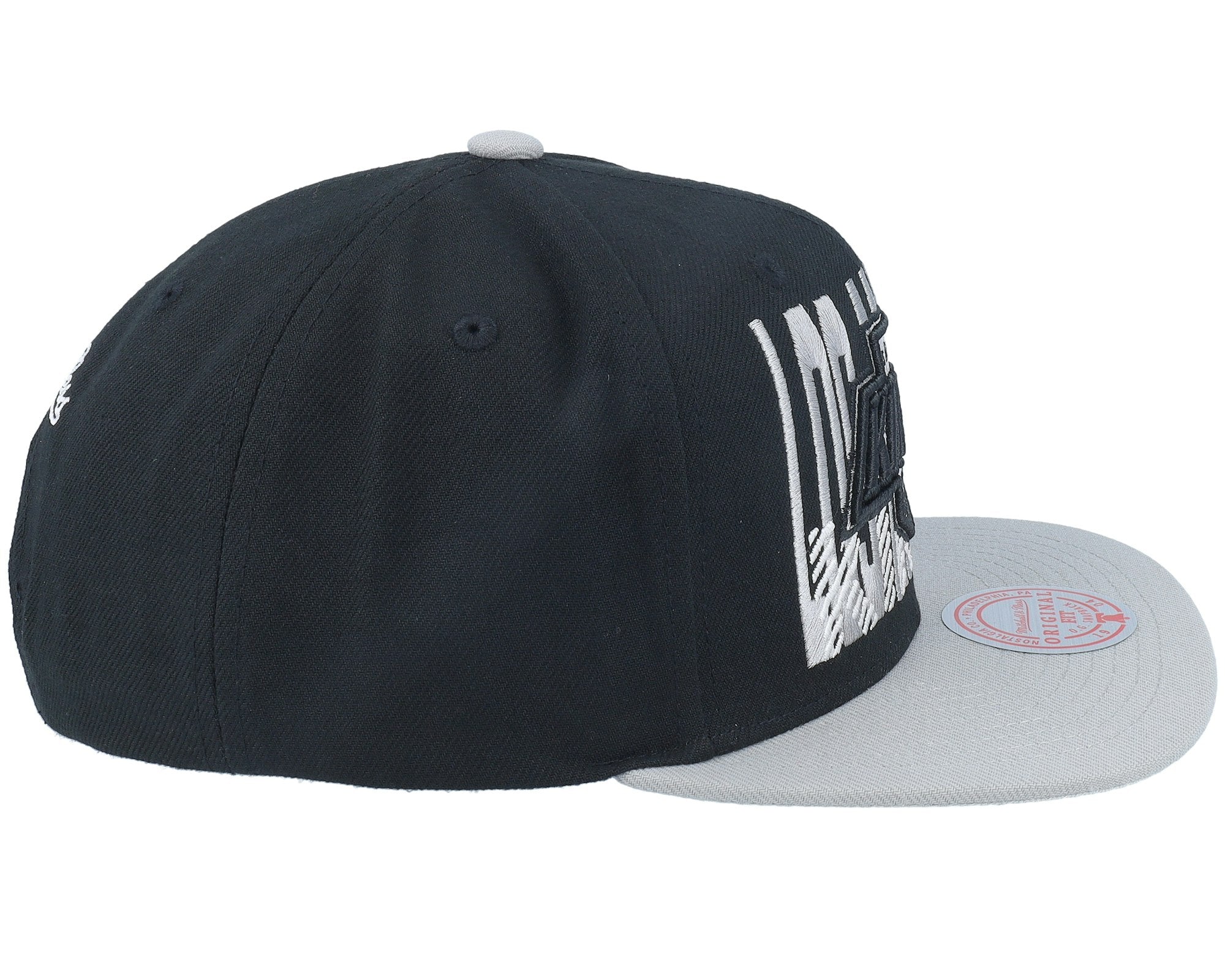 MENS MITCHELL & NESS NHL CROSS CHECK SNAPBACK VNTG KINGS - BLACK