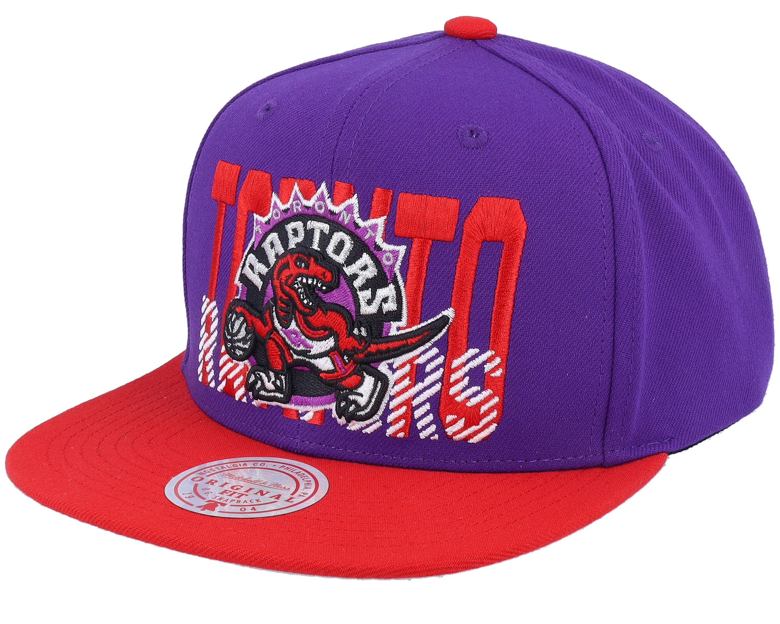 Mens Mitchell & Ness NBA CROSS CHECK SNAPBACK HWC RAPTORS