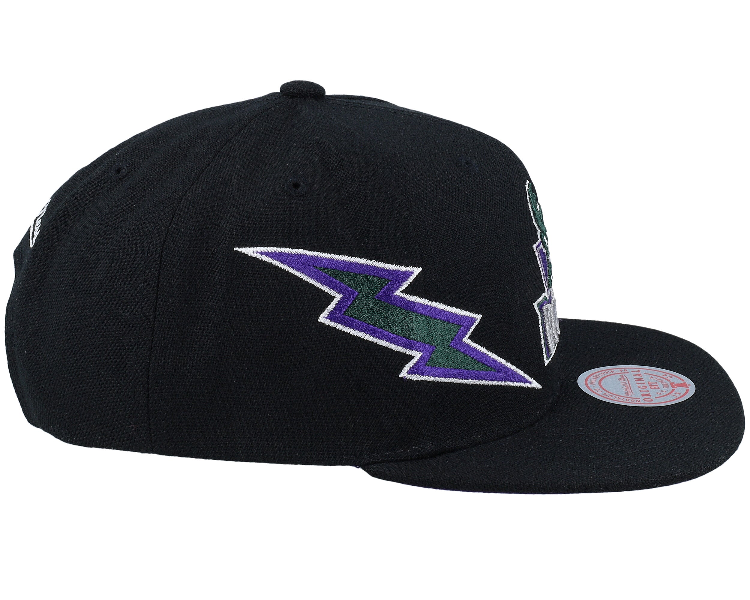 Mens Mitchell & Ness NBA DOUBLE TROUBLE SNAPBACK HWC BUCKS
