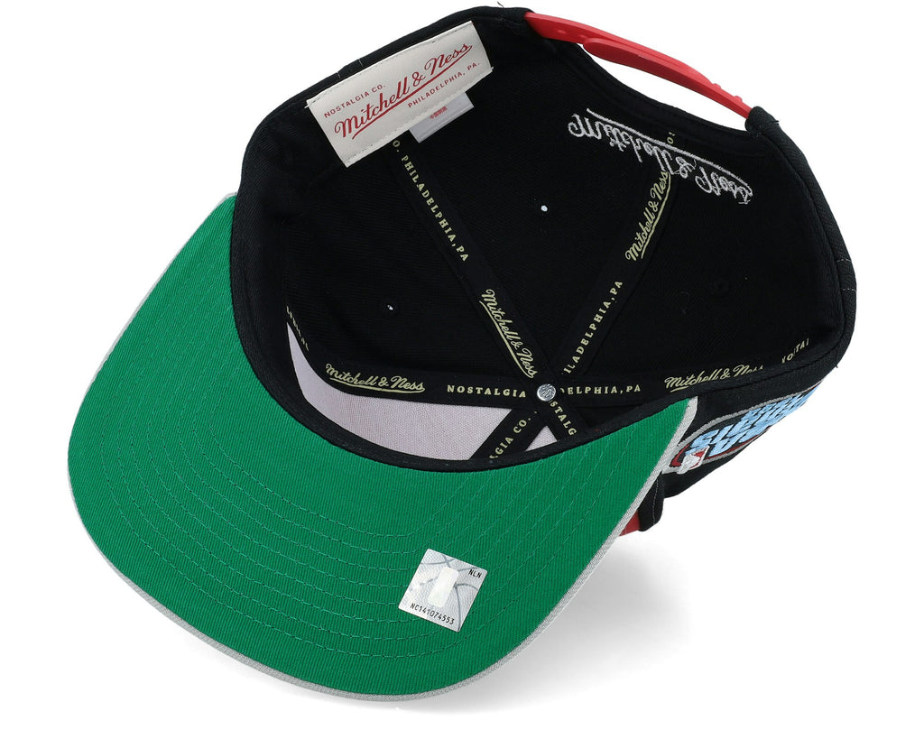 MENS MITCHELL & NESS NBA BLOCK OUT SNAPBACK BULLS - BLACK