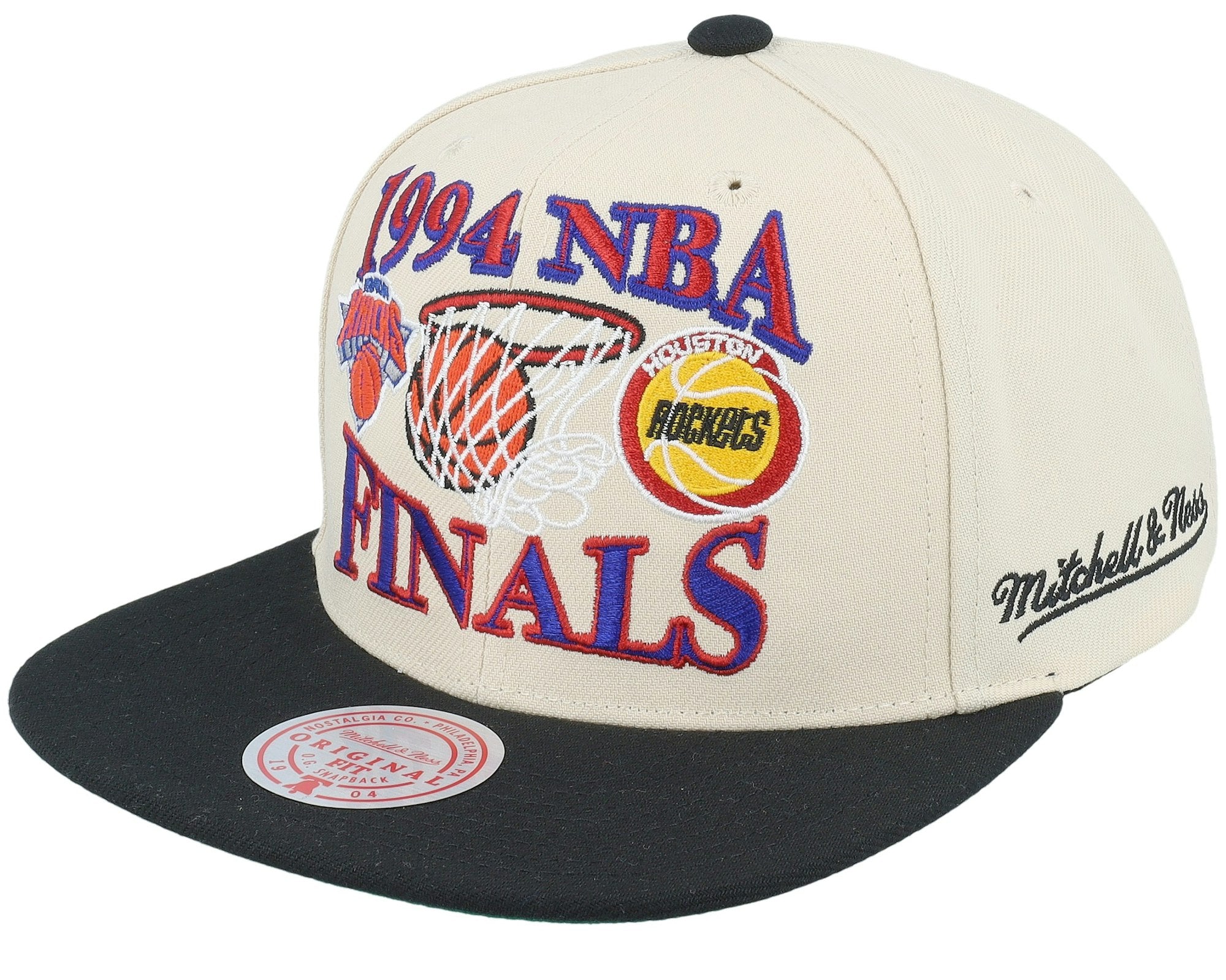 MENS MITCHELL & NESS NBA FINALS REMIX SNAPBACK ROCKETS VS. KNICKS - OFF WHITE