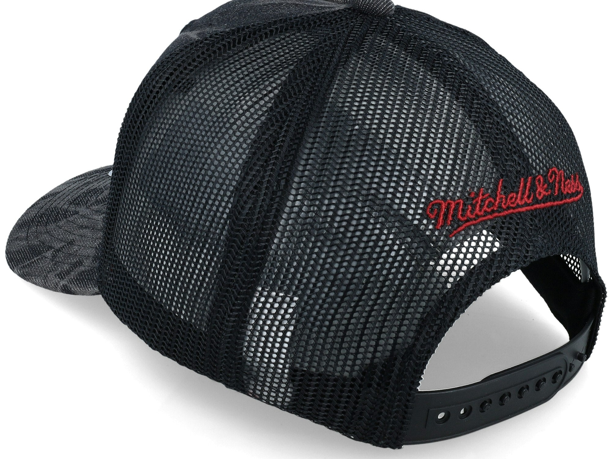 MENS MITCHELL & NESS NBA BURNT ENDS TRUCKER BULLS - BLACK