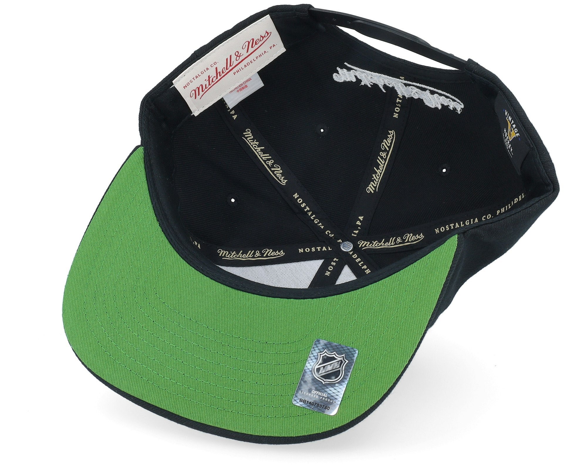 MENS MITCHELL & NESS NHL CHAMP STACK SNAPBACK VNTG PENGUINS - BLACK