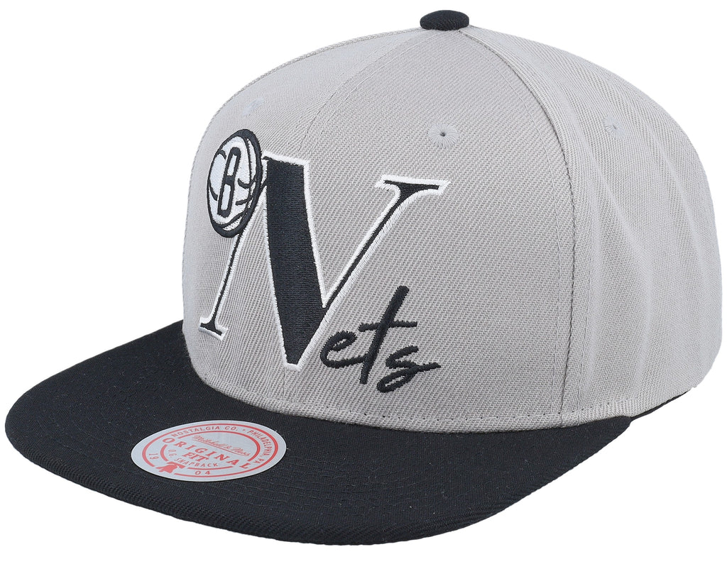 Mens Mitchell & Ness NBA TOP LETTER SNAPBACK NETS