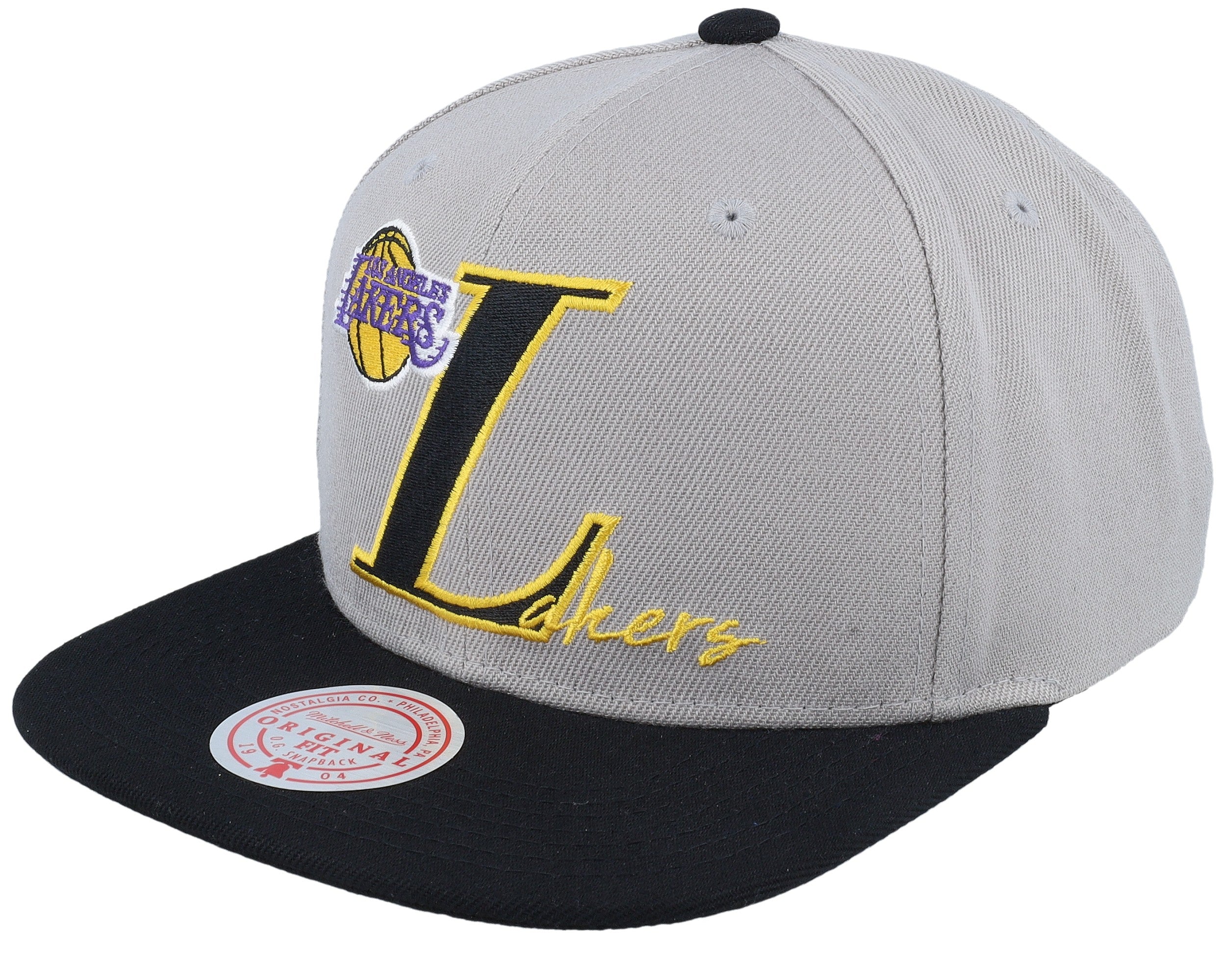 Mens Mitchell & Ness NBA TOP LETTER SNAPBACK LAKERS