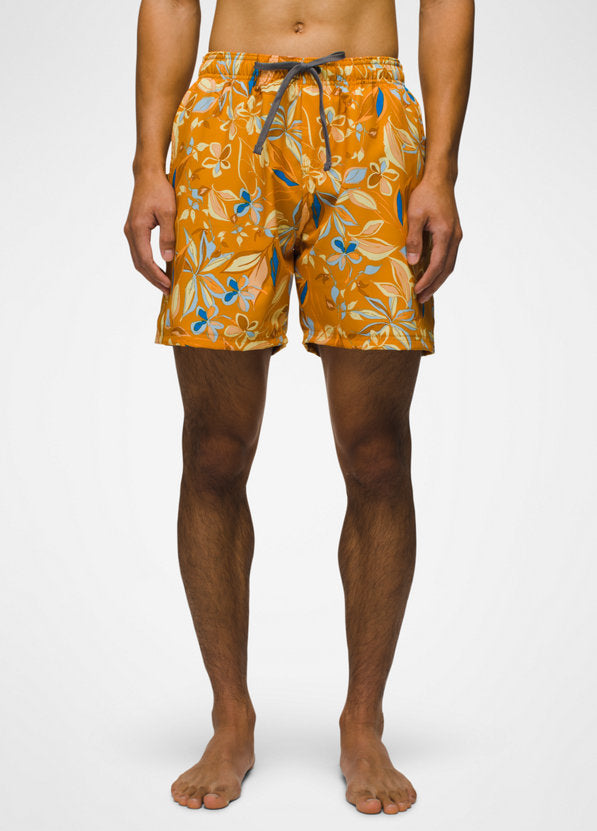 MENS PRANA PLUNGE BUILT IN MESH BRIEF UPF 50+ QUICK DRY SHORTS FLORAL