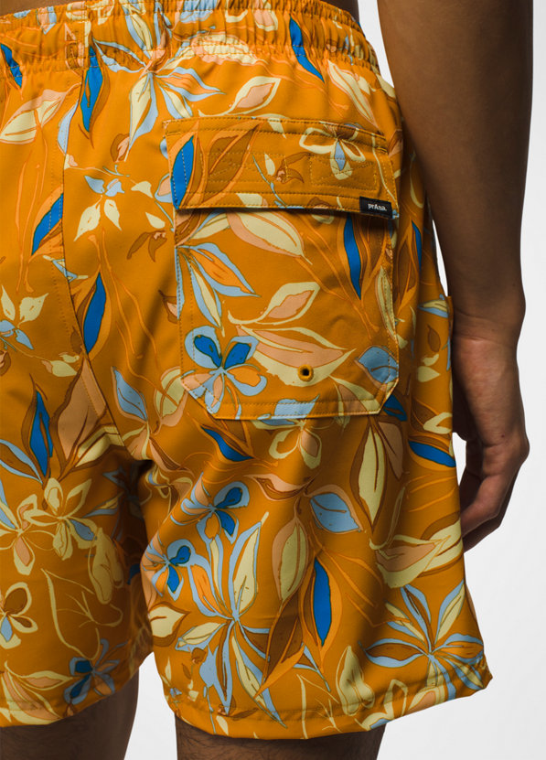 MENS PRANA PLUNGE BUILT IN MESH BRIEF UPF 50+ QUICK DRY SHORTS FLORAL