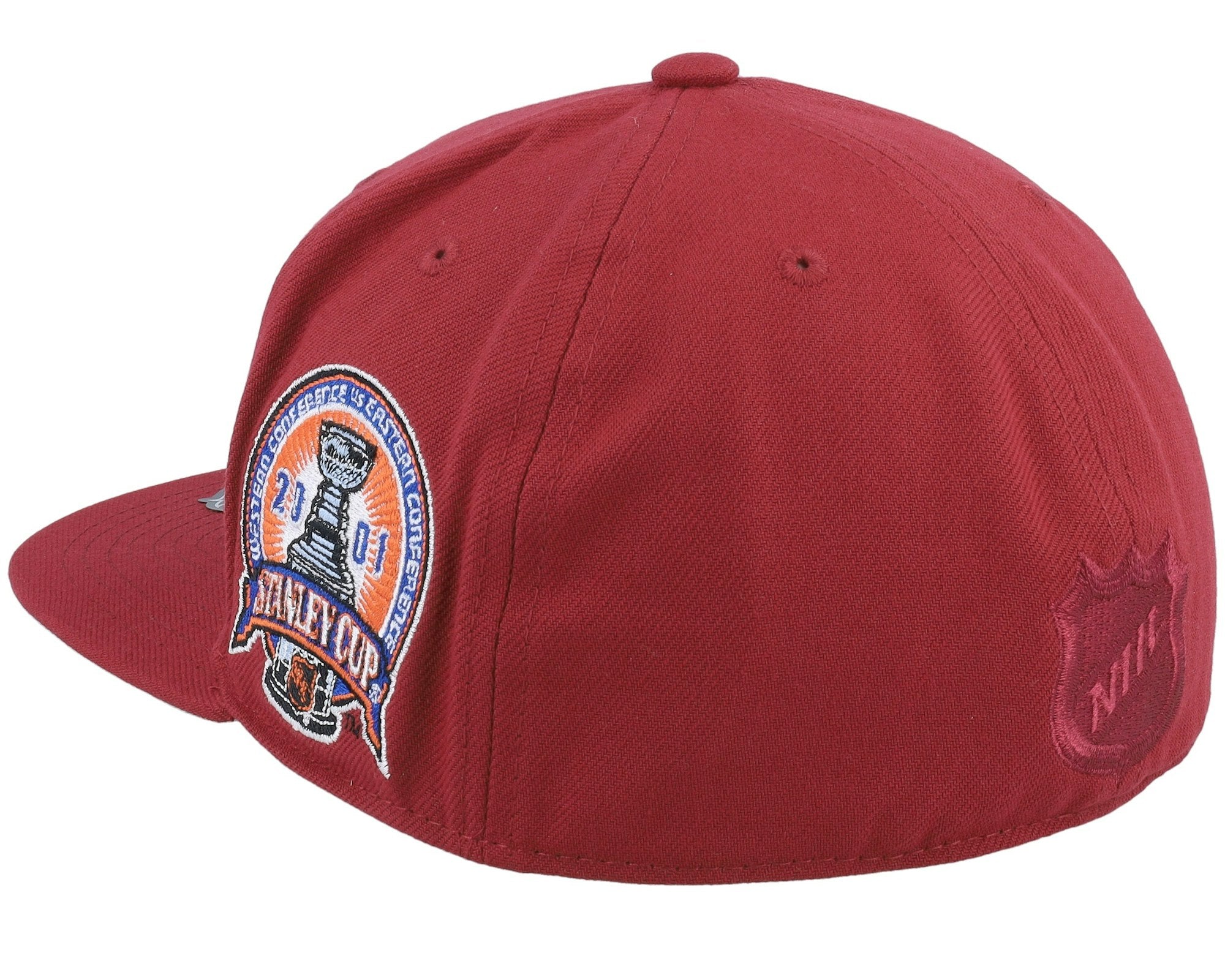 MENS MITCHELL & NESS NHL SIDE PATCH FITTED AVALANCHE - BURGUNDY