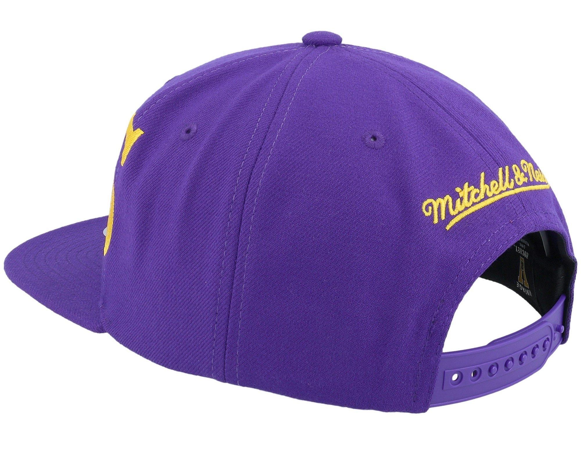 MENS MITCHELL & NESS NHL FULL FRONTAL SNAPBACK VNTG KINGS - PURPLE