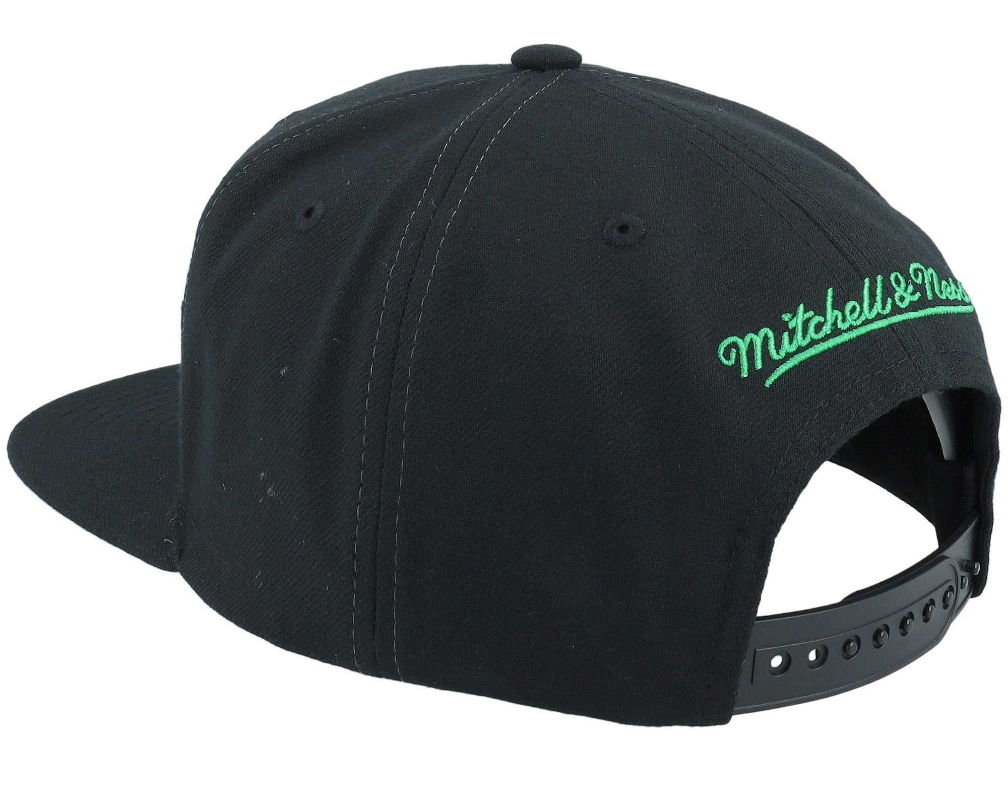 MENS MITCHELL & NESS NBA FULL FRONTAL SNAPBACK CELTICS - BLACK
