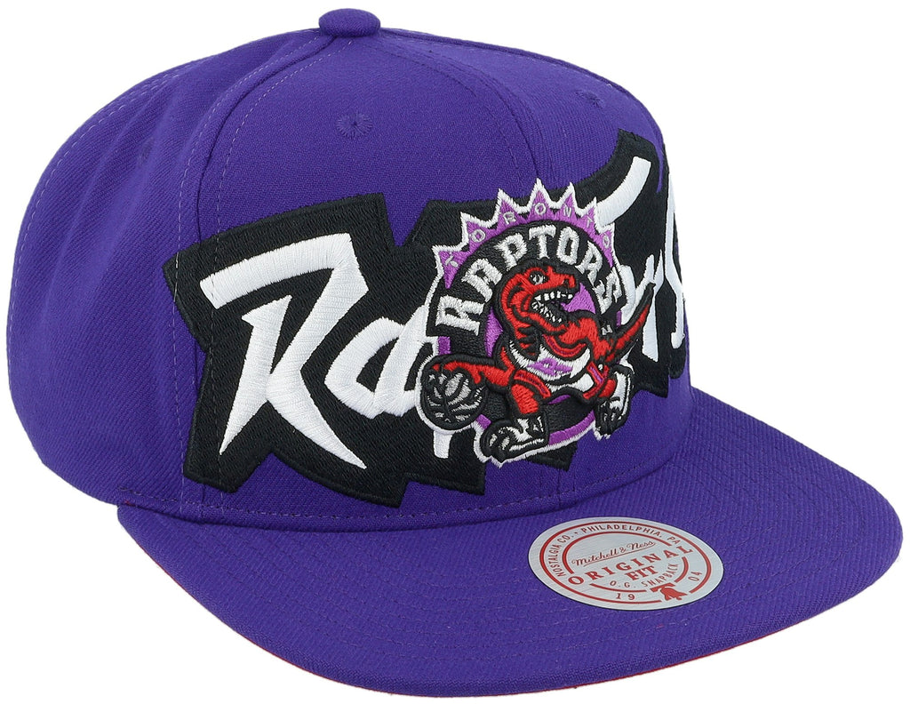 MENS MITCHELL & NESS NBA FULL FRONTAL SNAPBACK HWC RAPTORS - PURPLE