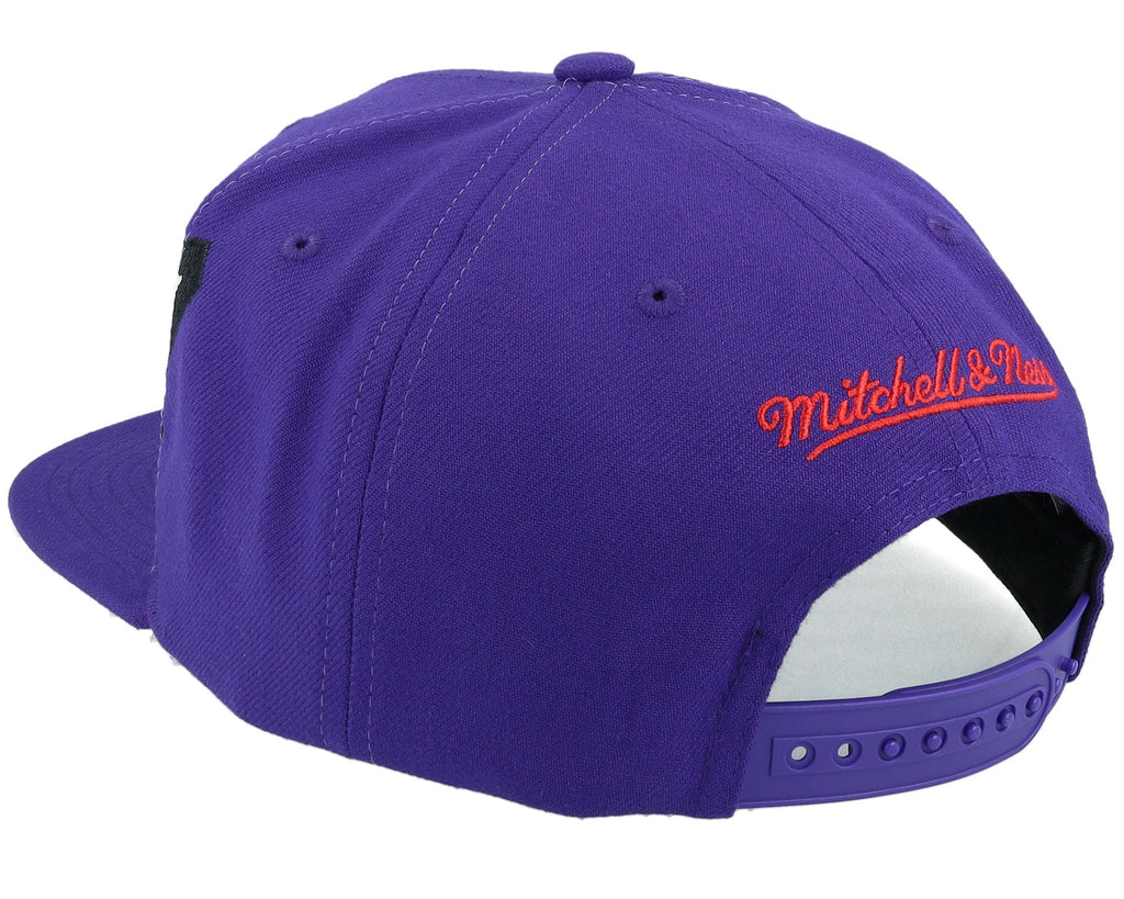 MENS MITCHELL & NESS NBA FULL FRONTAL SNAPBACK HWC RAPTORS - PURPLE