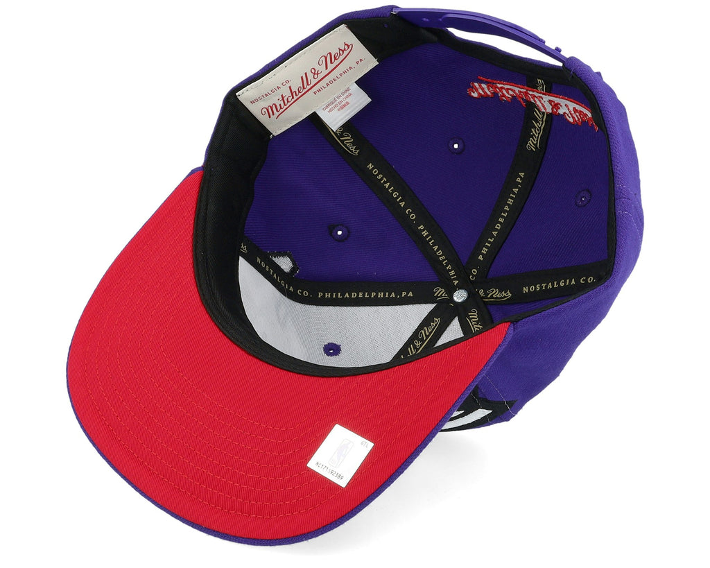 MENS MITCHELL & NESS NBA FULL FRONTAL SNAPBACK HWC RAPTORS - PURPLE