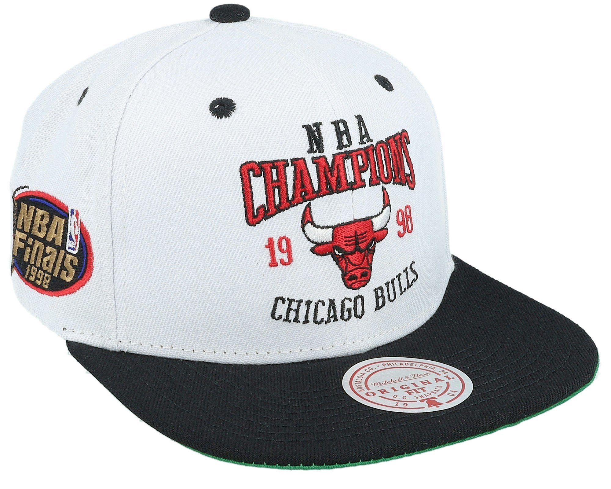 MENS MITCHELL & NESS NBA CHAMP SERIES SNAPBACK BULLS - WHITE
