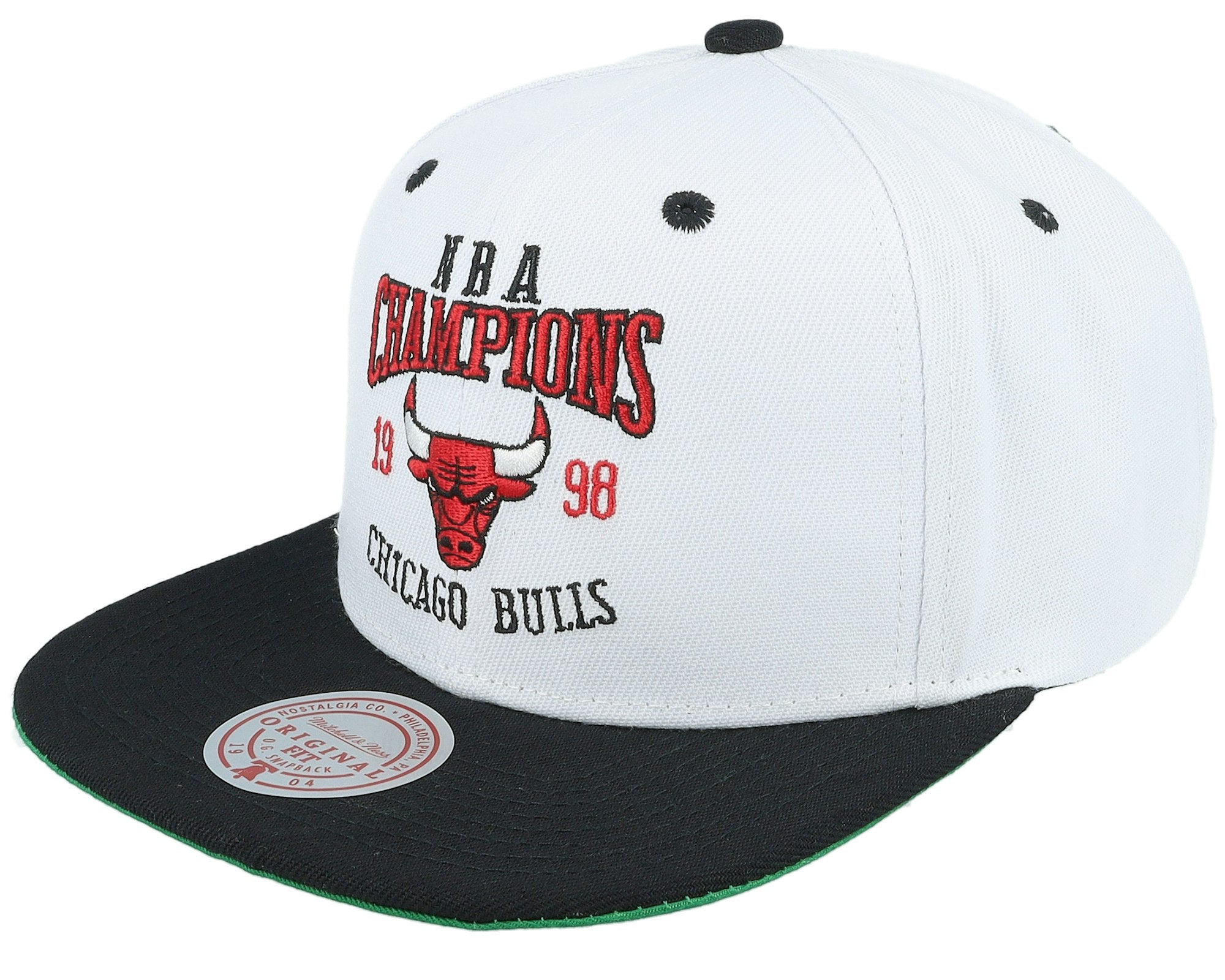 MENS MITCHELL & NESS NBA CHAMP SERIES SNAPBACK BULLS - WHITE