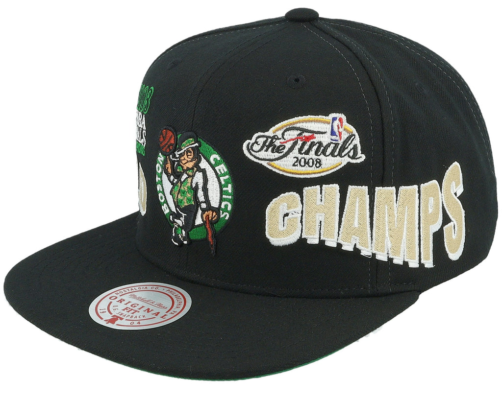 MENS MITCHELL & NESS NBA WORLD CHAMPS SNAPBACK CELTICS - BLACK
