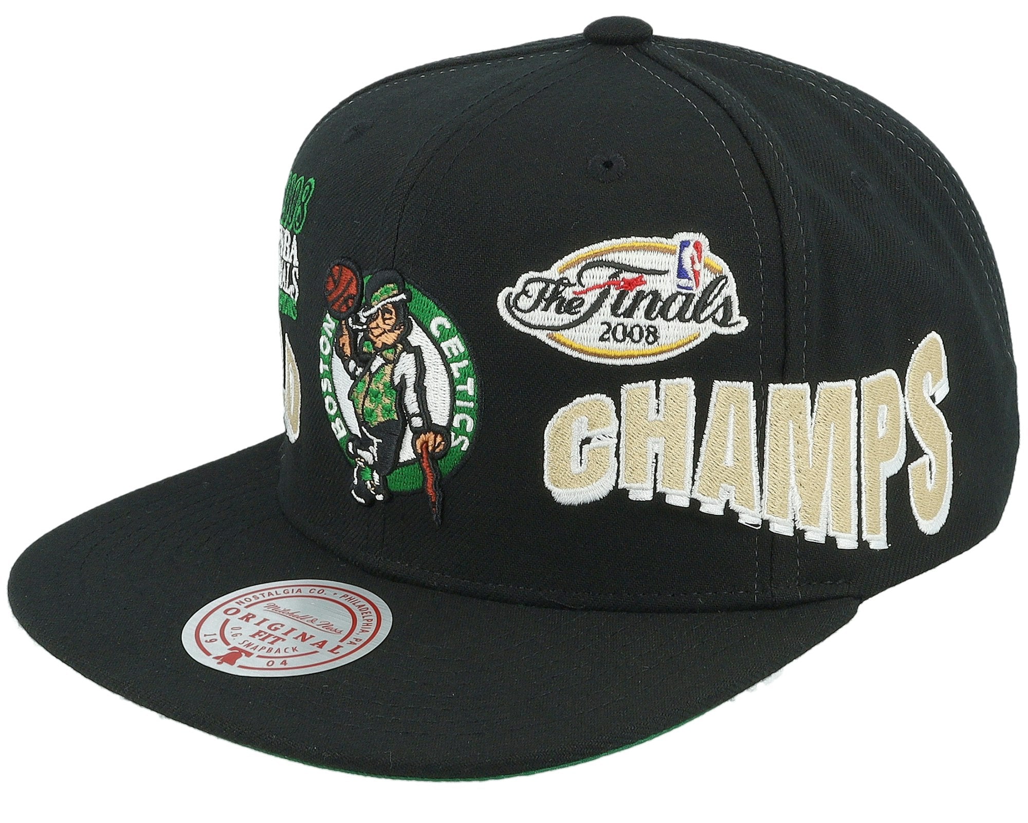 MENS MITCHELL & NESS NBA WORLD CHAMPS SNAPBACK CELTICS - BLACK