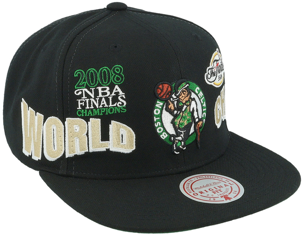 MENS MITCHELL & NESS NBA WORLD CHAMPS SNAPBACK CELTICS - BLACK