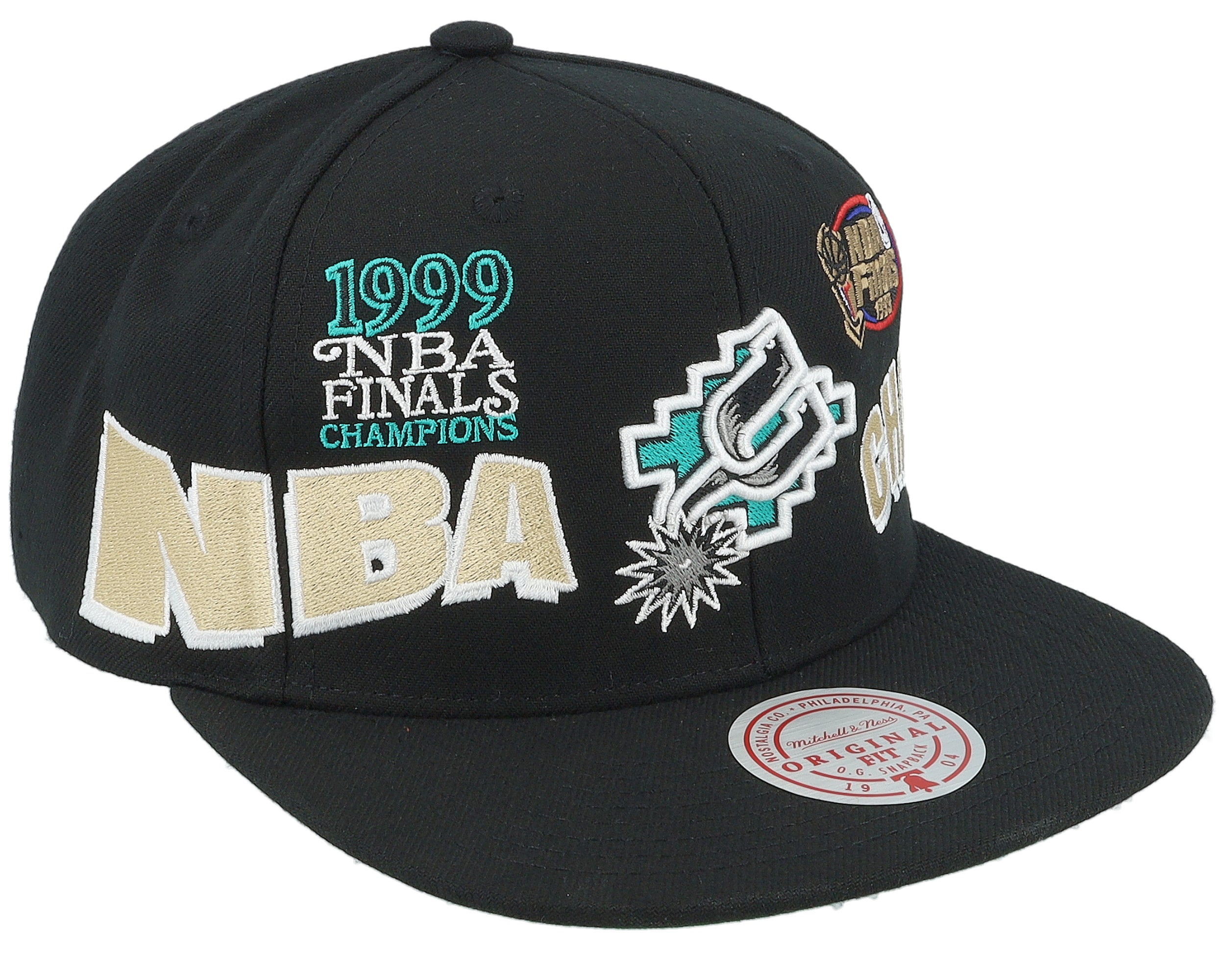 Mens Mitchell & Ness NBA WORLD CHAMPS SNAPBACK HWC SPURS