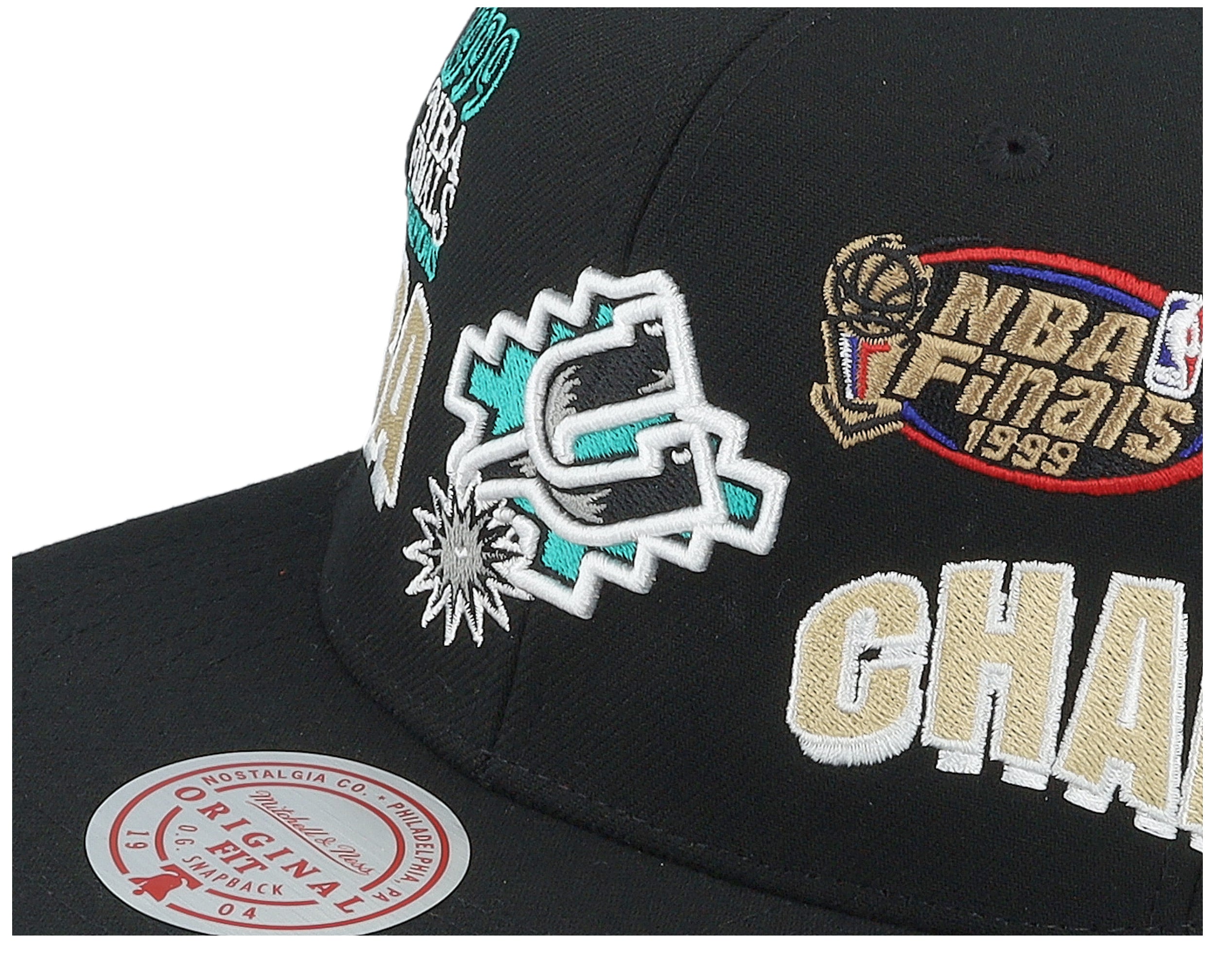 Mens Mitchell & Ness NBA WORLD CHAMPS SNAPBACK HWC SPURS