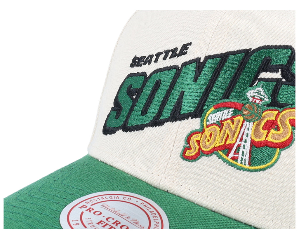 Mens Mitchell & Ness NBA RETRO TYPE PRO SNAPBACK HWC SUPERSONICS