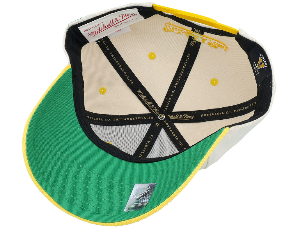 MENS MITCHELL & NESS NHL RETRO TYPE PRO SNAPBACK VNTG PENGUINS - OFF WHITE