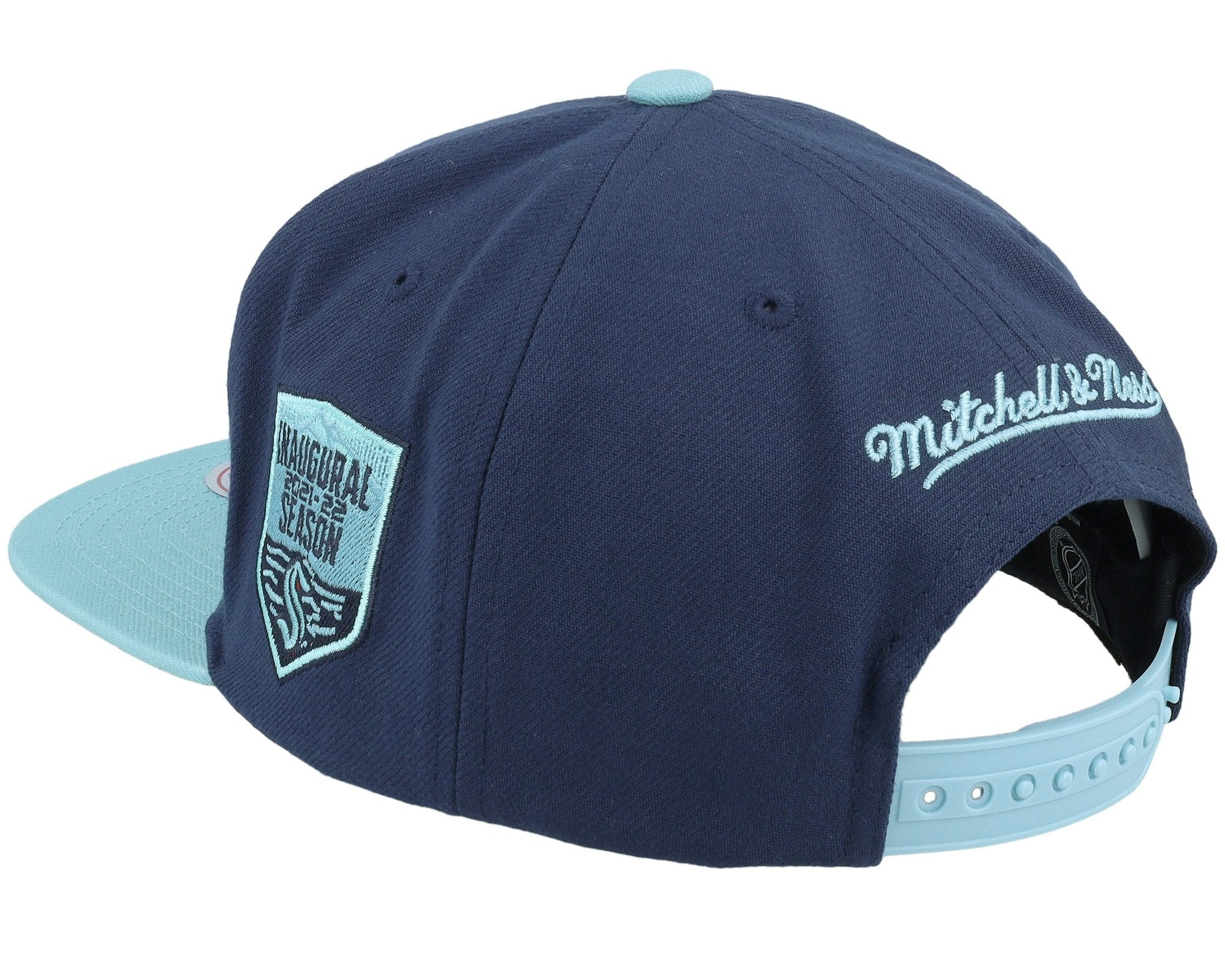 MENS MITCHELL & NESS NHL 2 TONE SIDE PATCH SNAPBACK KRAKEN - NAVY