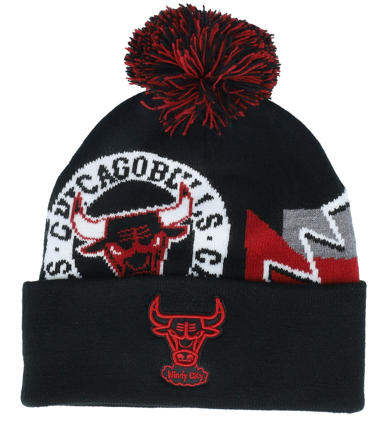MENS MITCHELL & NESS NBA THOSE DAYS KNIT HWC BULLS - BLACK