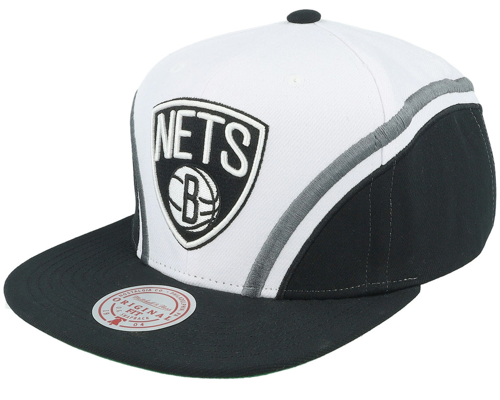 MENS MITCHELL & NESS NBA OVERHEAD SNAPBACK NETS