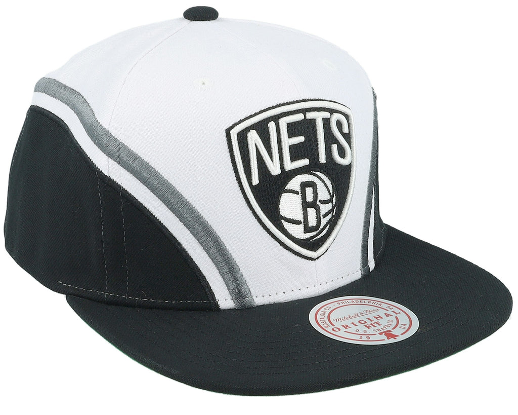 MENS MITCHELL & NESS NBA OVERHEAD SNAPBACK NETS