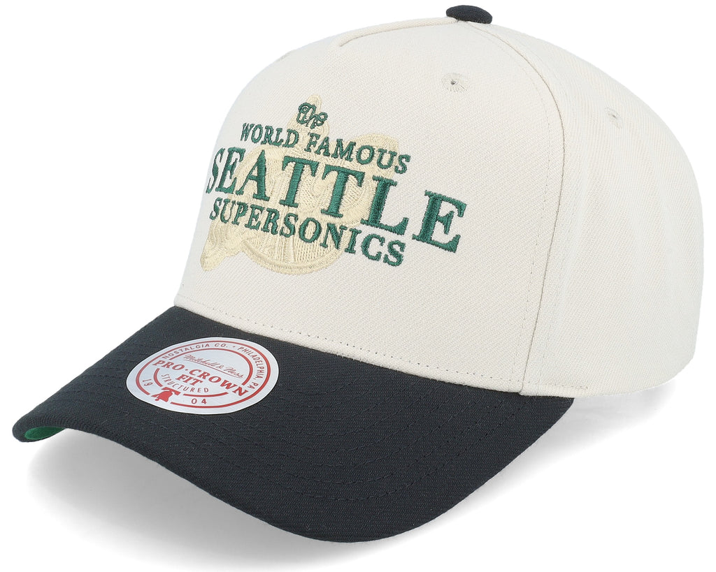 MENS MITCHELL & NESS NBA WORLD FAMOUS PRO SNAPBACK HWC SUPERSONICS