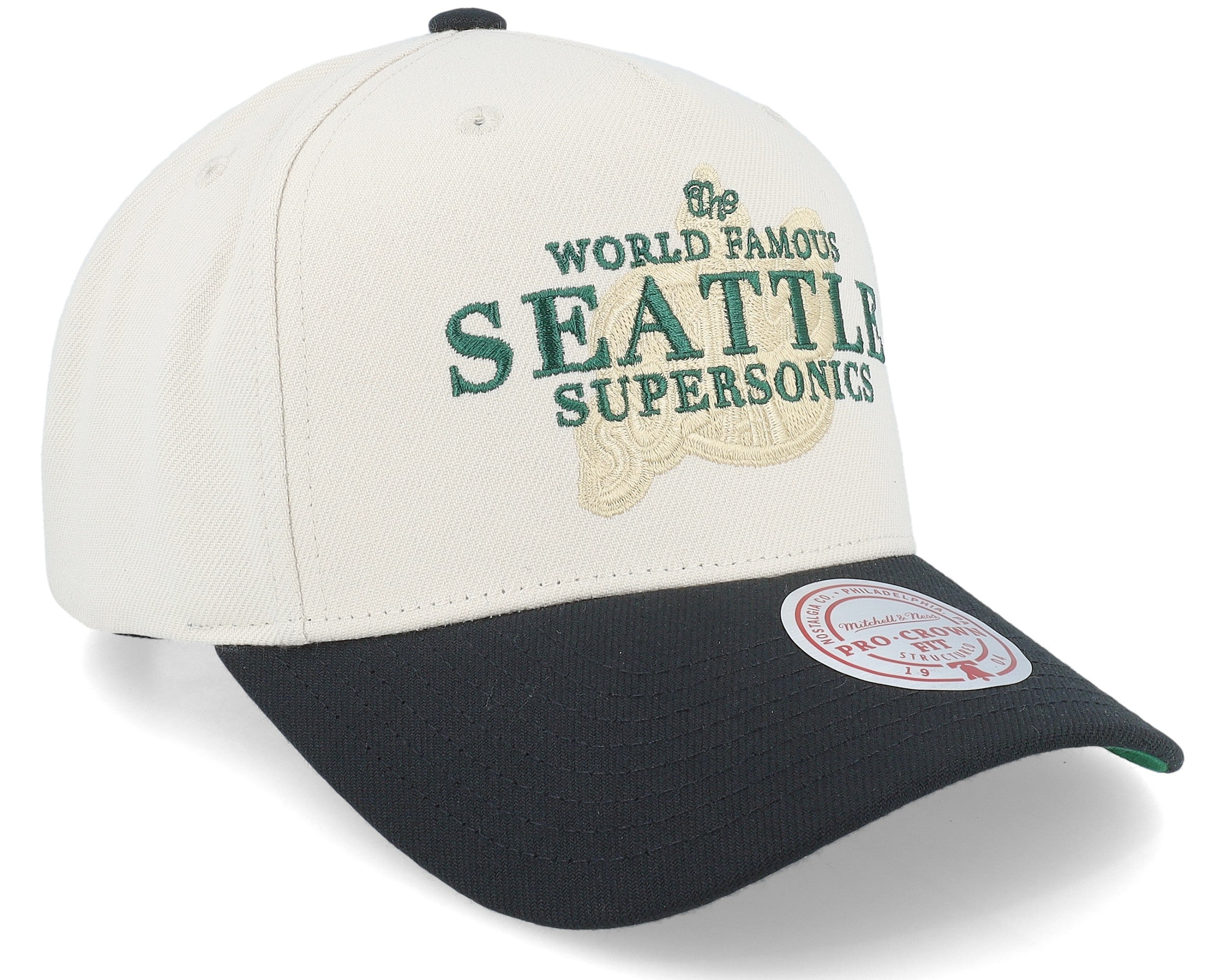 MENS MITCHELL & NESS NBA WORLD FAMOUS PRO SNAPBACK HWC SUPERSONICS