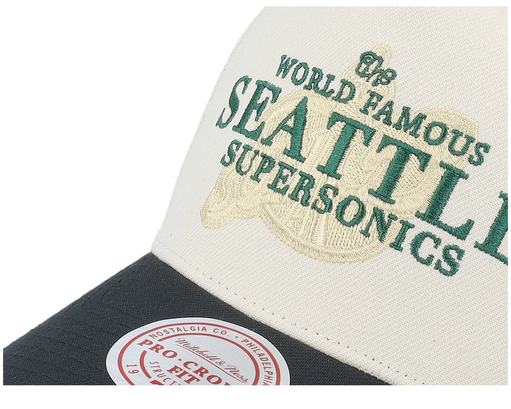 MENS MITCHELL & NESS NBA WORLD FAMOUS PRO SNAPBACK HWC SUPERSONICS