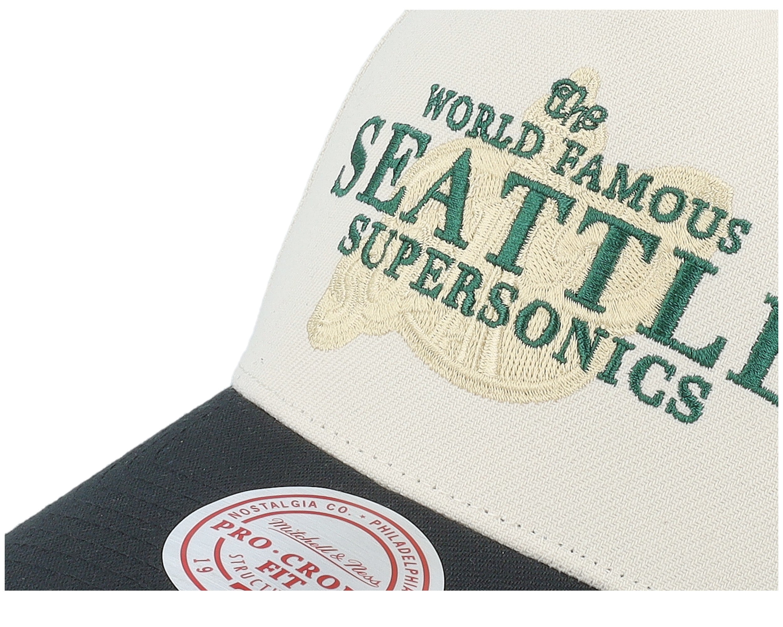 MENS MITCHELL & NESS NBA WORLD FAMOUS PRO SNAPBACK HWC SUPERSONICS
