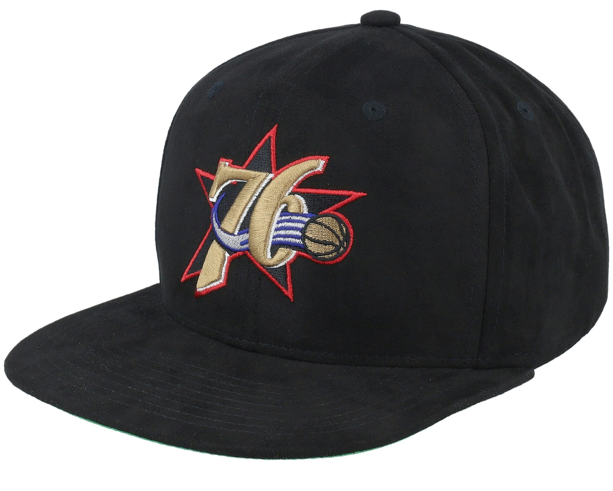 MENS MITCHELL & NESS NBA SWEET SUEDE SNAPBACK HWC 76ERS