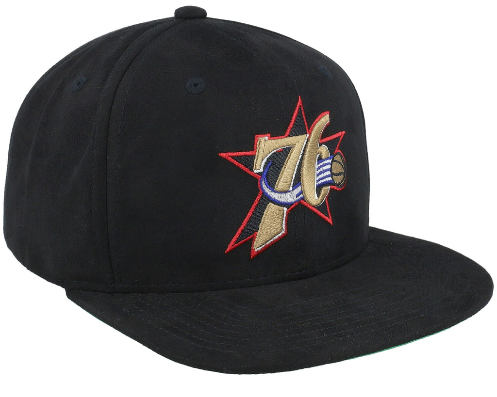 MENS MITCHELL & NESS NBA SWEET SUEDE SNAPBACK HWC 76ERS