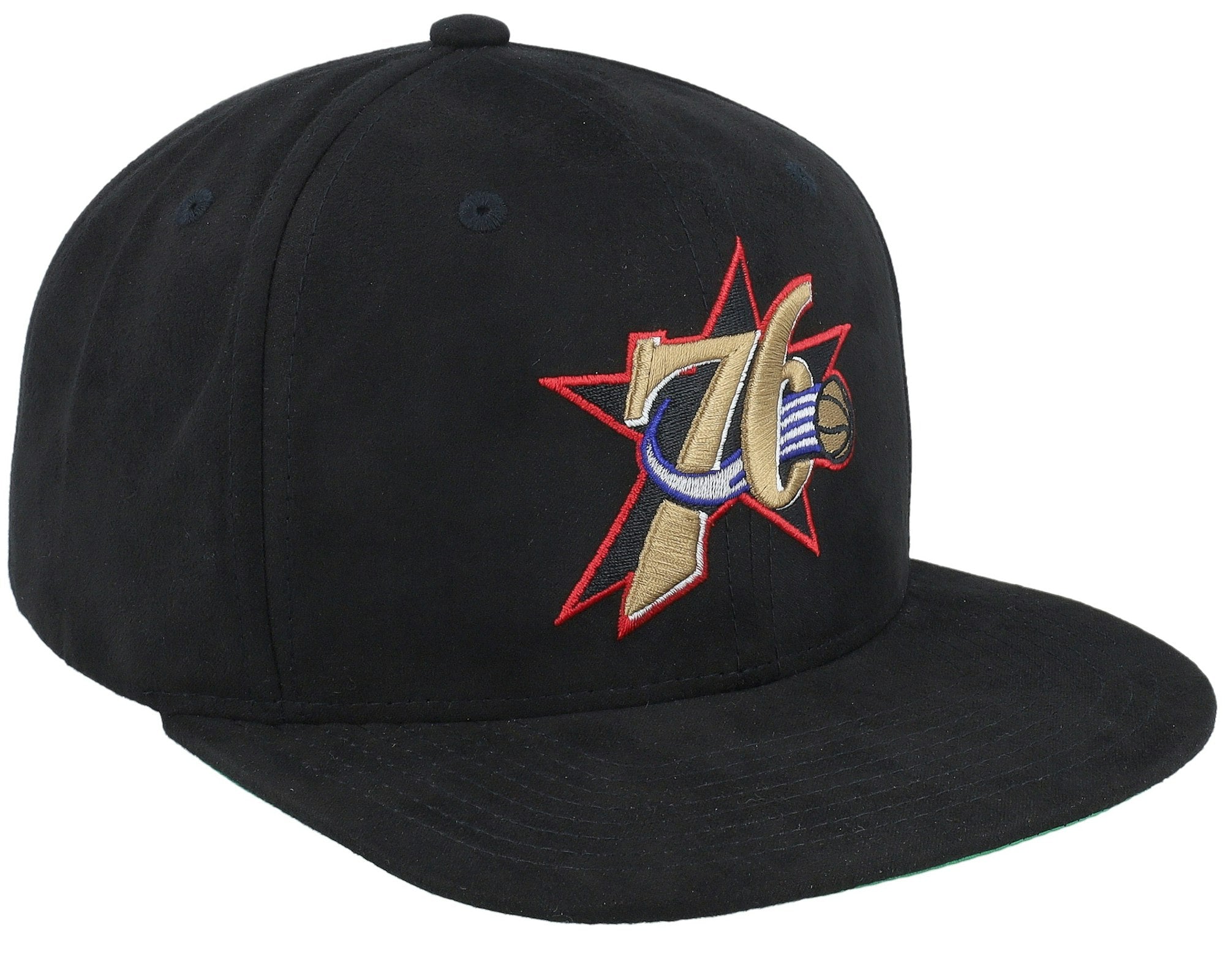 MENS MITCHELL & NESS NBA SWEET SUEDE SNAPBACK HWC 76ERS