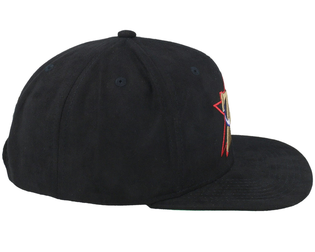 MENS MITCHELL & NESS NBA SWEET SUEDE SNAPBACK HWC 76ERS
